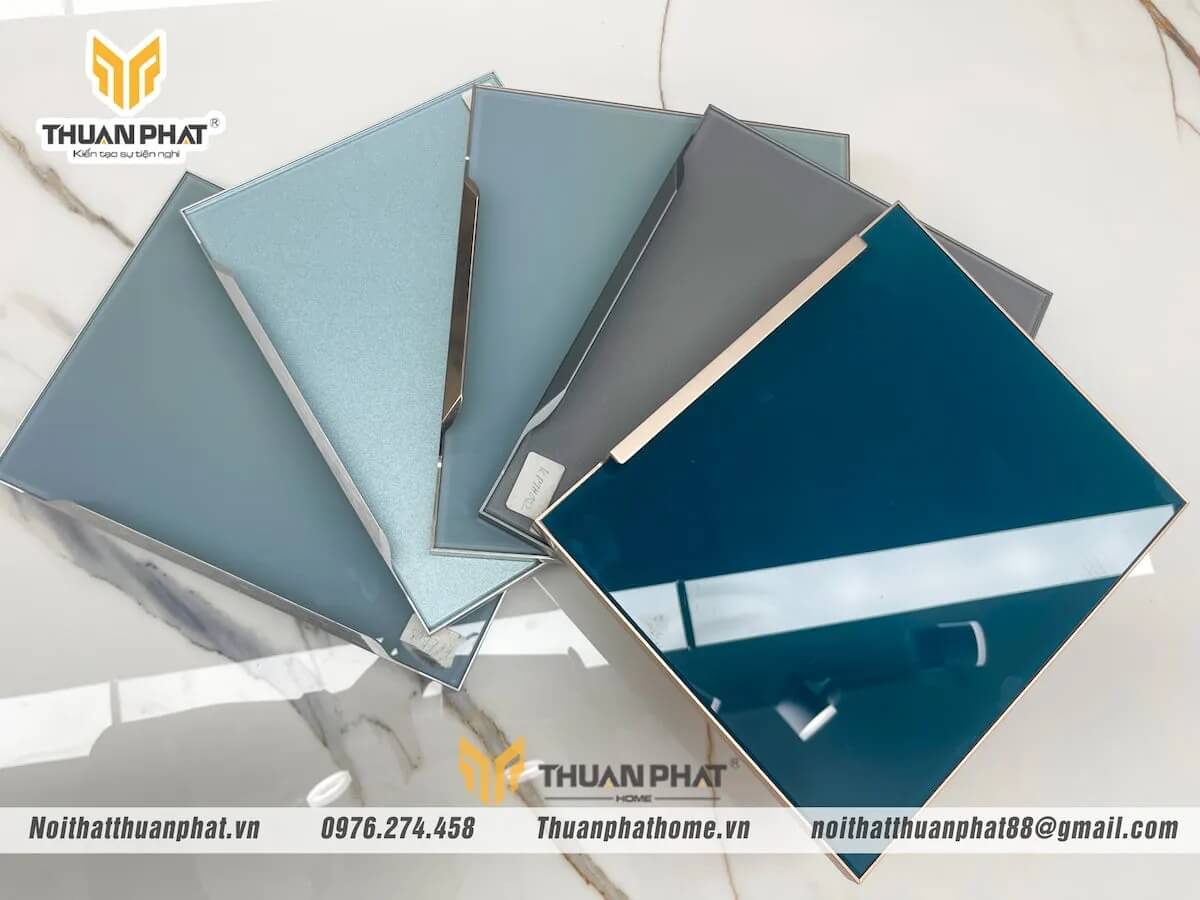 Bảng màu cánh kính cường lực đa dạng 